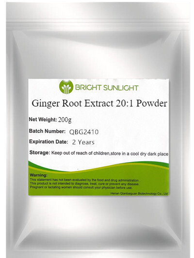 Ginger Root Extract 20:1 Powder 200g Pure Sheng Jiang Supplement