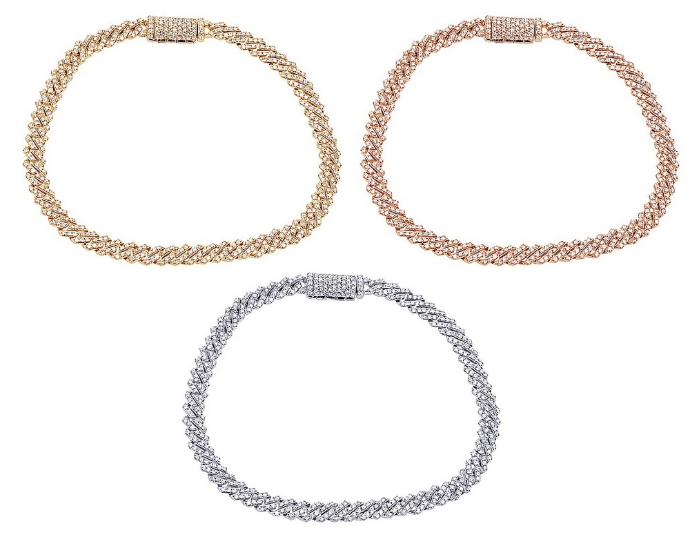 10K Gold Pavé 2 1/5 CT Diamond Miami Cuban Link Bracelet 5MM 8