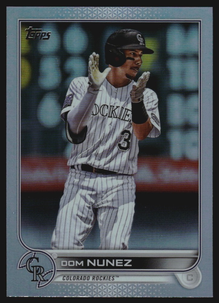 2022 Topps Rainbow Foil Colorado Rockies Baseball Card #193 Dom Nunez