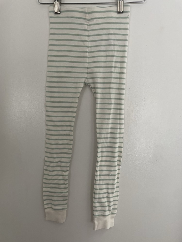 Old Navy Toddler Girl Striped 100% Cotton Elastic Waist Pull On PJ Pants Cream 6