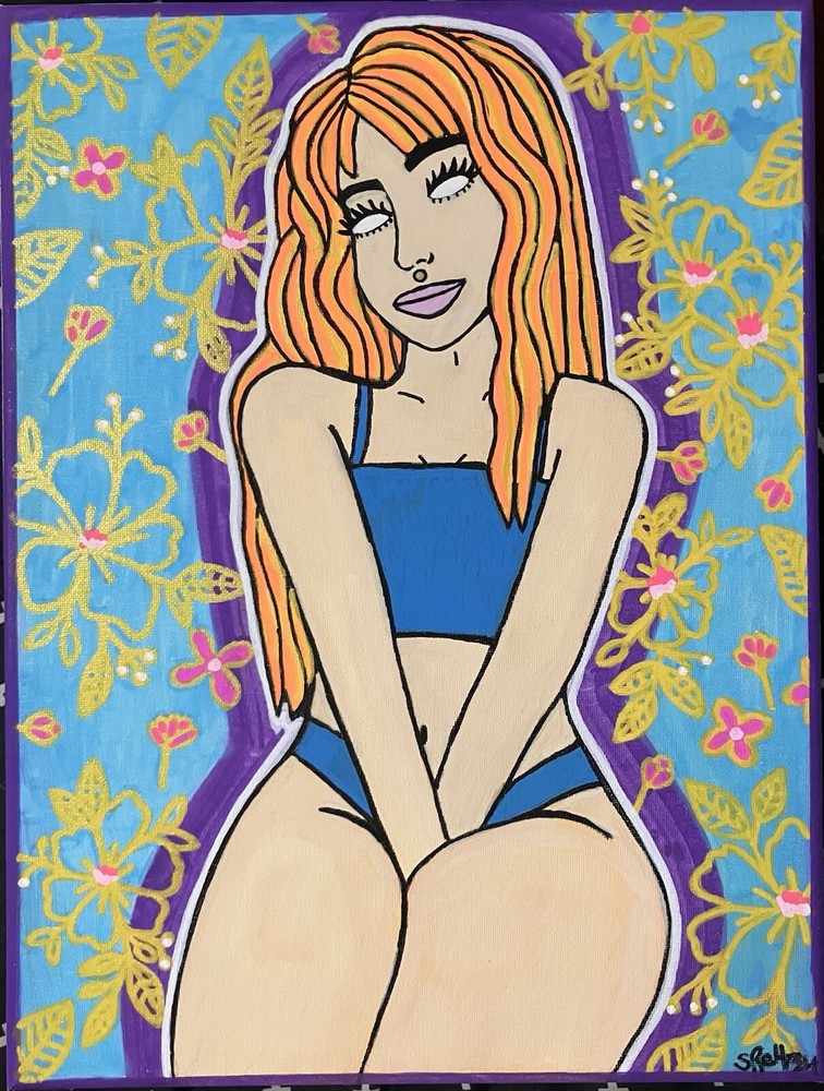 Painting 12 X 16 Original Art By Sbell Acrylic on Stretched Canvas