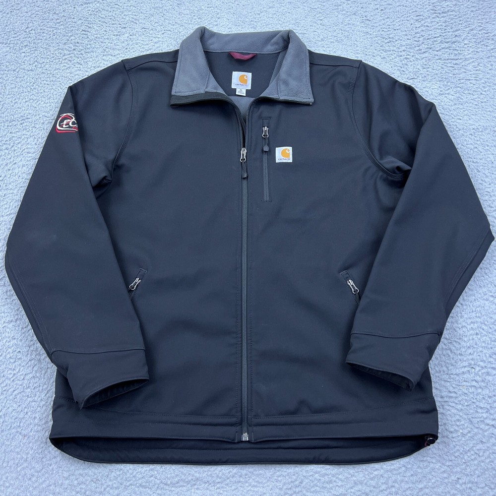 Carhartt Rain Defender Crowley Nylon Jacket XLT Tall Black Zip Coat with Logo