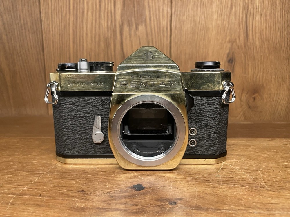 *Polished Glossy Gold : CLA'd* Pentax Spotmatic SP Film Camera Body From Japan