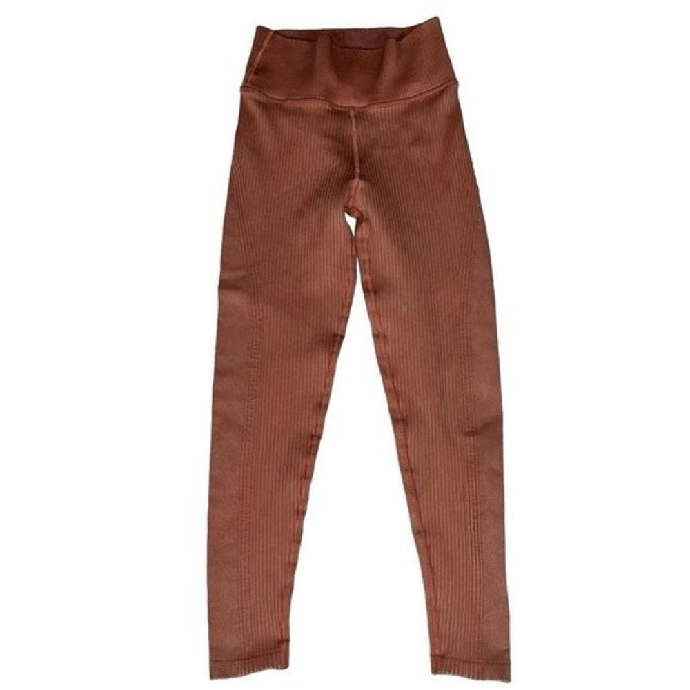 Aerie Peach High Waisted Ribbed Leggings Size XS NWOT Offline Collection