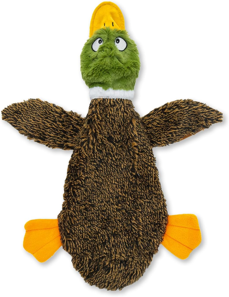 2-In-1 Stuffless Squeaky Dog Toys with Soft, Durable Fabric for Small, Medium, a