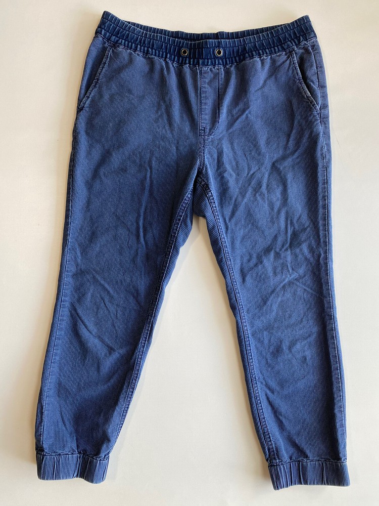 J Crew Women’s Sideline Jogger Pants with Pockets Indigo Stripes Size 6