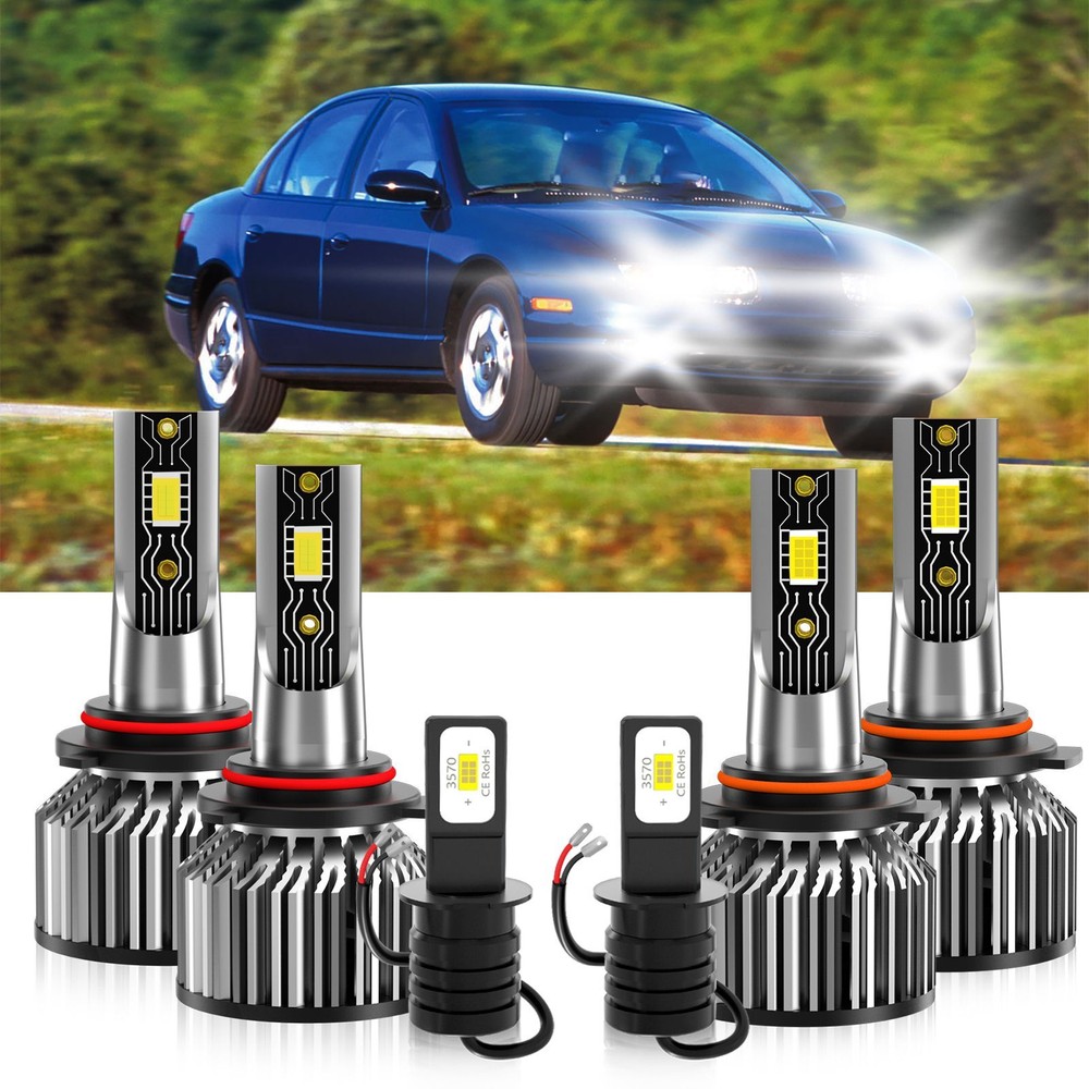 6x Combo LED Headlight Bulbs Fog light 9005+9006+H3 For Saturn SL 1993-1995