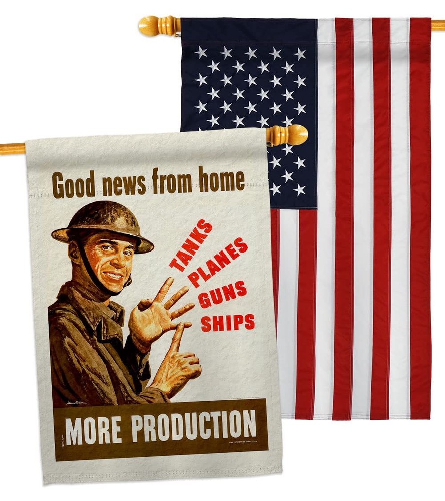 Good News From Home House Flag - Pack Armed Forces Military Service All Branc...
