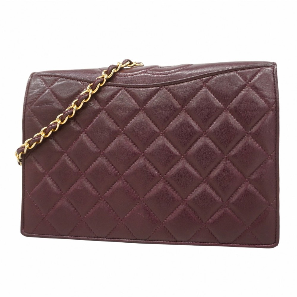 Chanel Matelasse Lambskin Bordeaux Shoulder Bag with Chain 815871