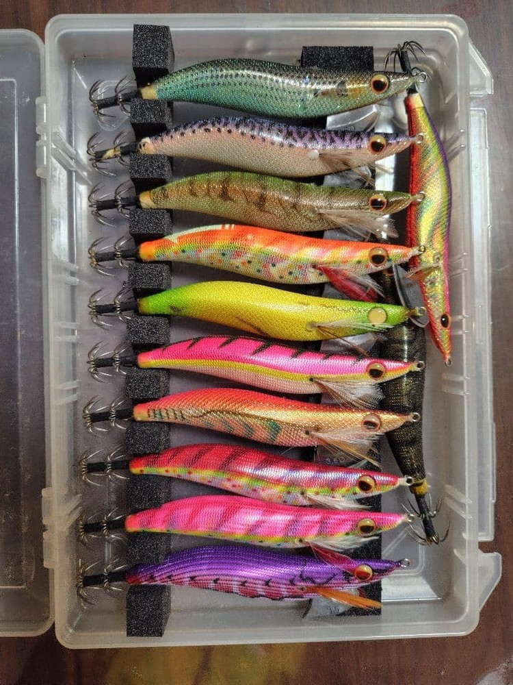 Evergreen Egi Bancho 12-color Set Fishing Lures, 10cm, Damaged, Japan