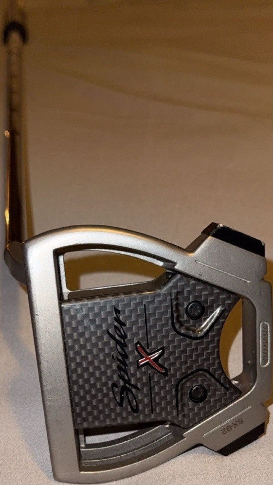 TaylorMade Spider X Mallet Putter SX92 Right-Handed Silver Black Men Used