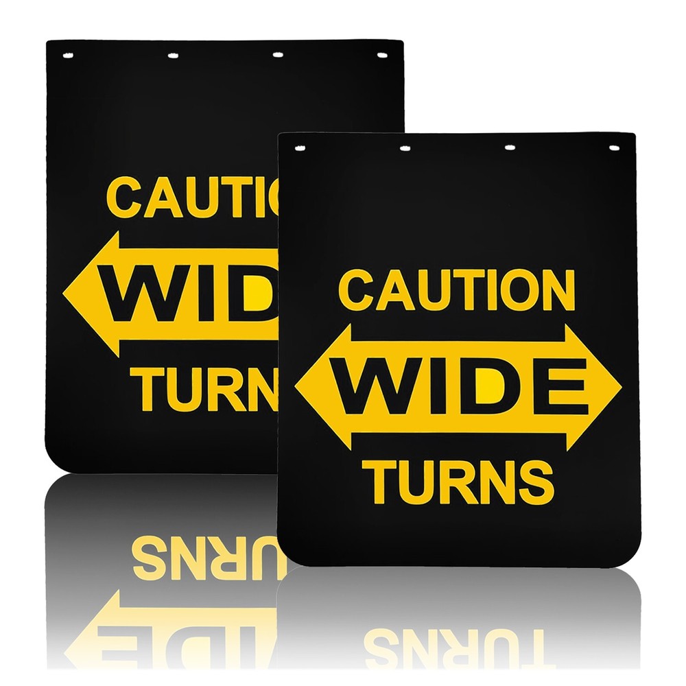 24x30 Heavy Duty Semi Truck Mud Flaps for Trailers - Black Pair