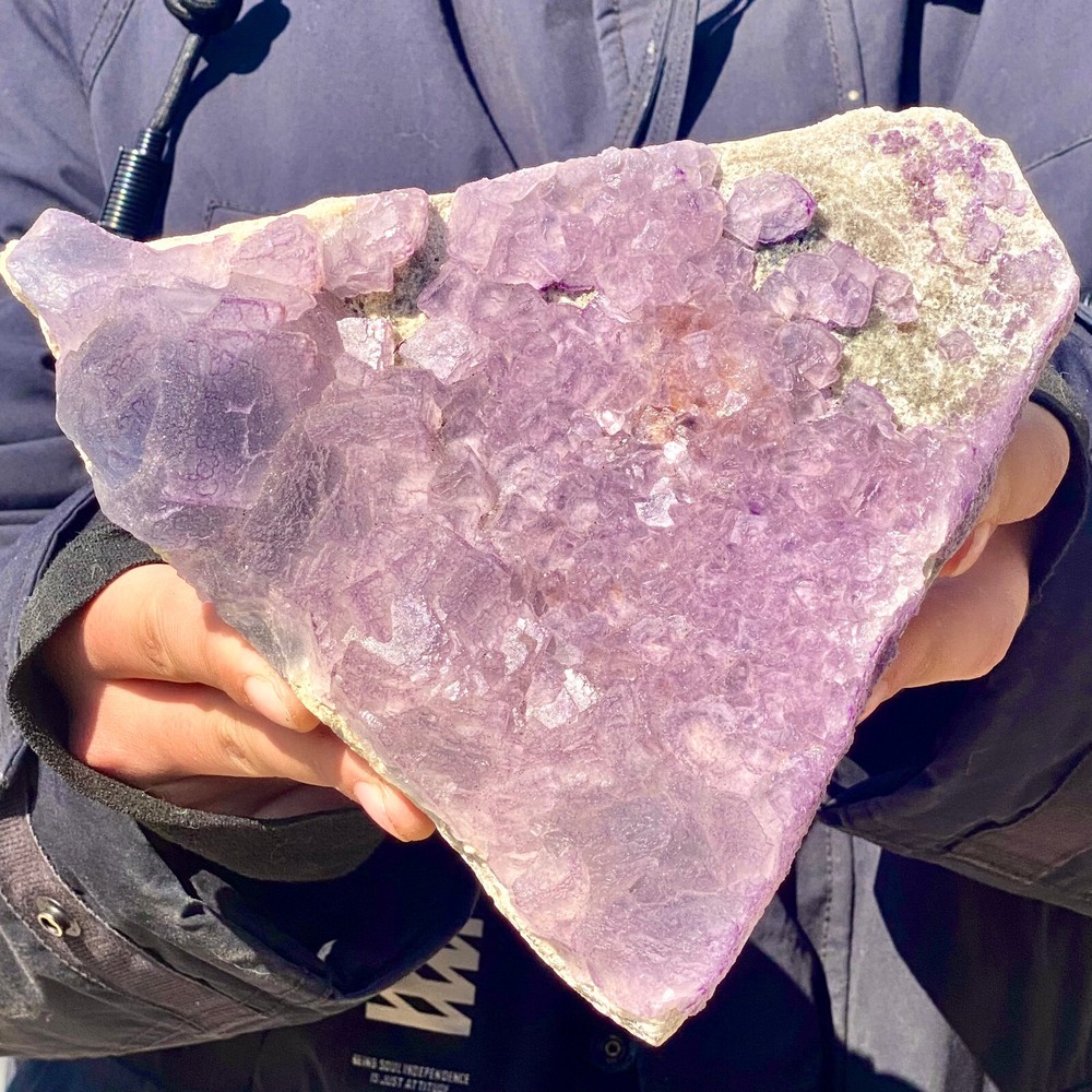 3.25LB Natural Transparent Fluorite Calcite Crystal Mineral Specimen