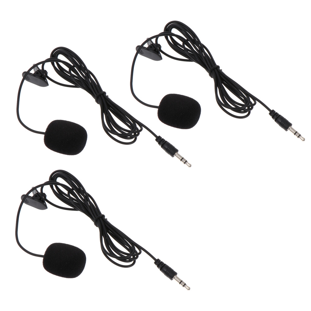3 Pcs Lavalier Microphone Livestream Portable Headset Professional