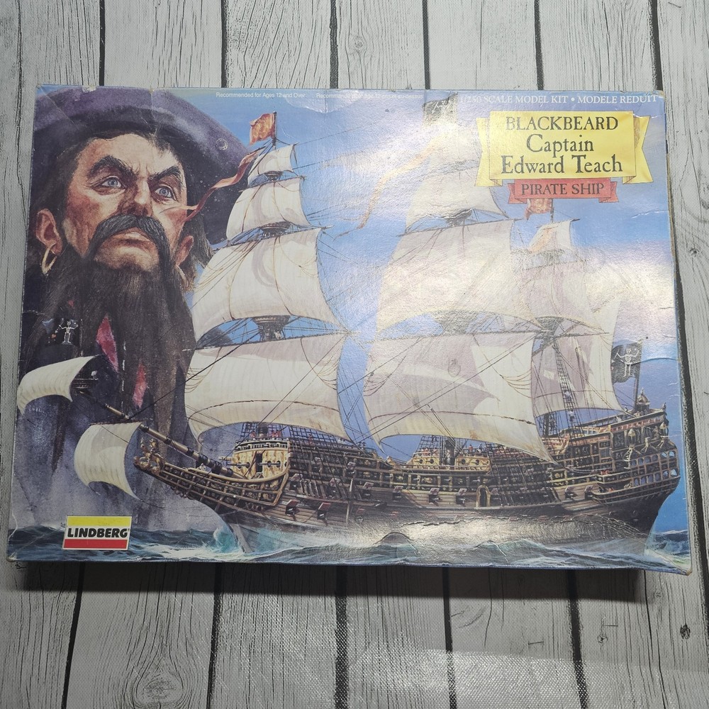 Blackbeard Captain Edward Teach Lindberg Pirate Ship Model Kit New In Box