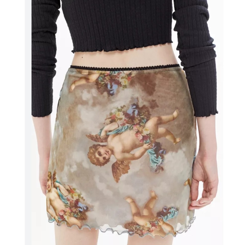 Urban Outfitters Angels Cherub Mesh Mini Skirt Medium Size M