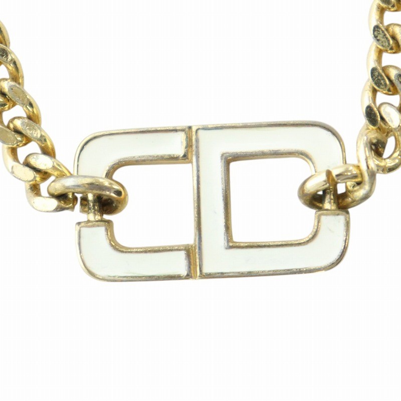 Christian Dior Cd Logo Kihei Chain Necklace in Gold Color Gy18 /M