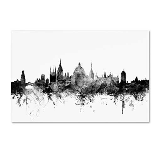 MT1008-C3047GG Oxford England Skyline B&W by Michael Tompsett, 30x47-Inch, 30x47