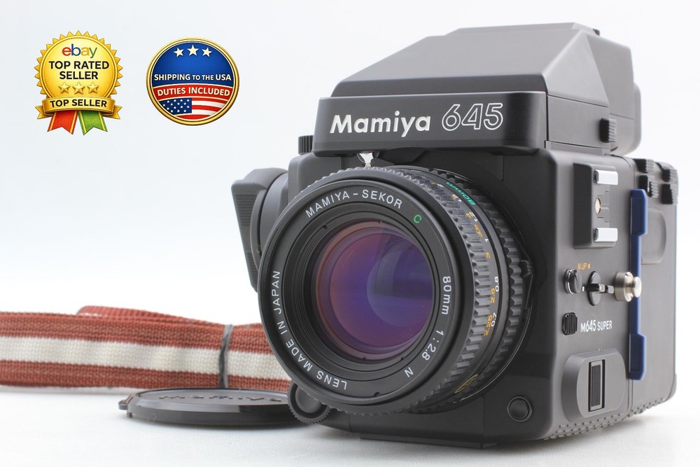 [N MINT] Mamiya M645 Super Film Camera AE Finder Sekor C 80mm f/2.8 N Lens JAPAN