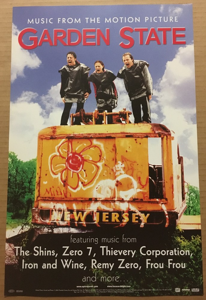 Natalie Portman Zach Braff Garden State Promo Poster 2004 CD Mint 11x17 Features Zero 7