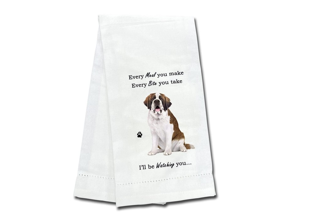 SAINT BERNARD Kitchen Towels for Pet Lovers 100% Natural Cotton