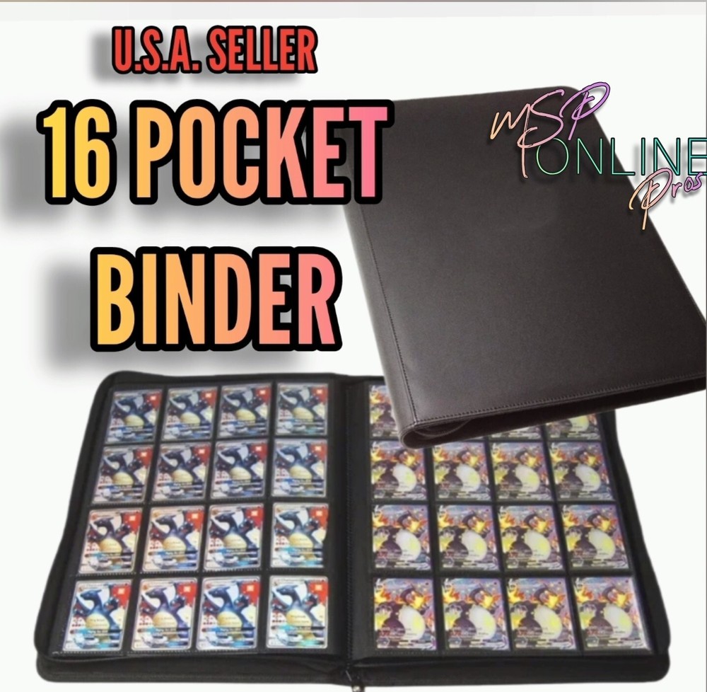 16 Pocket Trading Card Binder | Holds 1024 Cards | Album Zipper Pokemon NEW 🔥