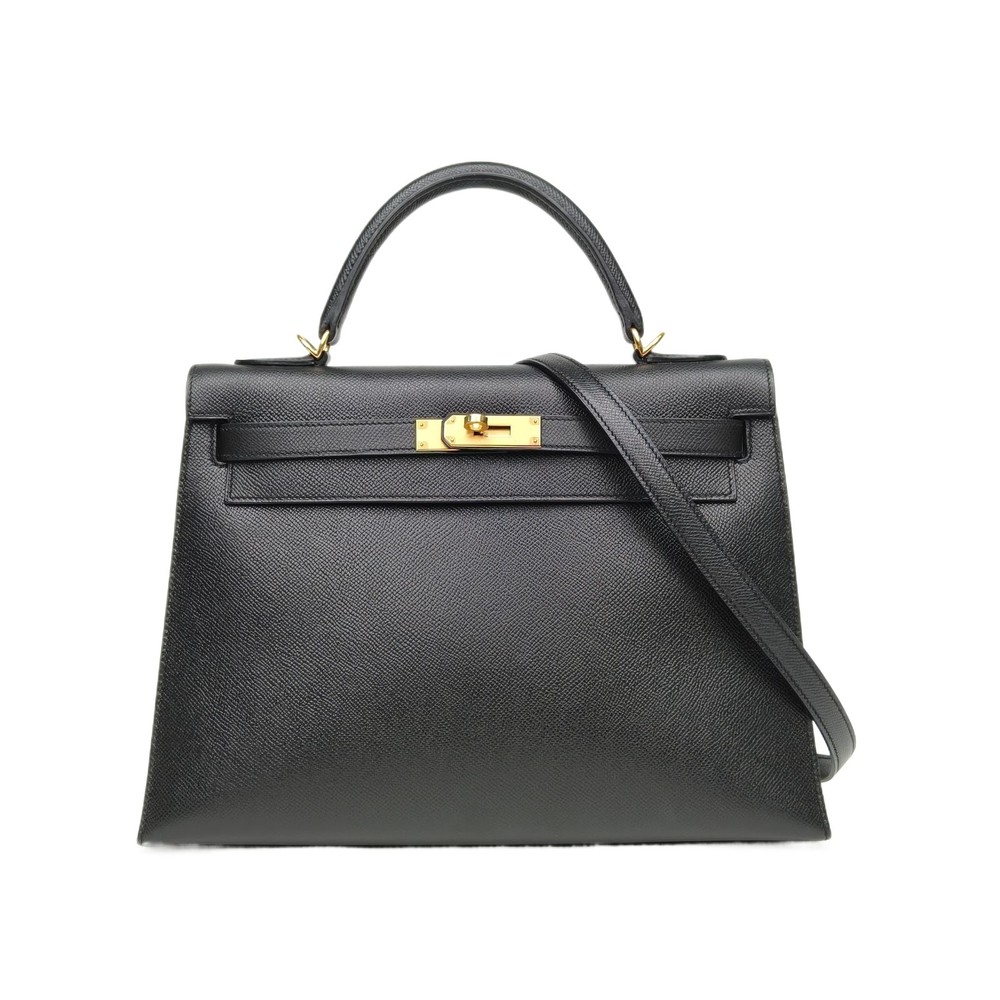HERMES Kelly 32cm Black Epsom 2014 Shoulderbag  P255231345