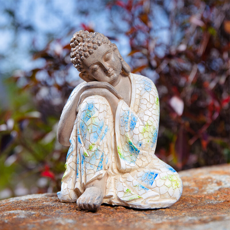 21cm Resin Buddha Statue Figurine Outdoor Indoor Garden Decor Crafts Ornaments