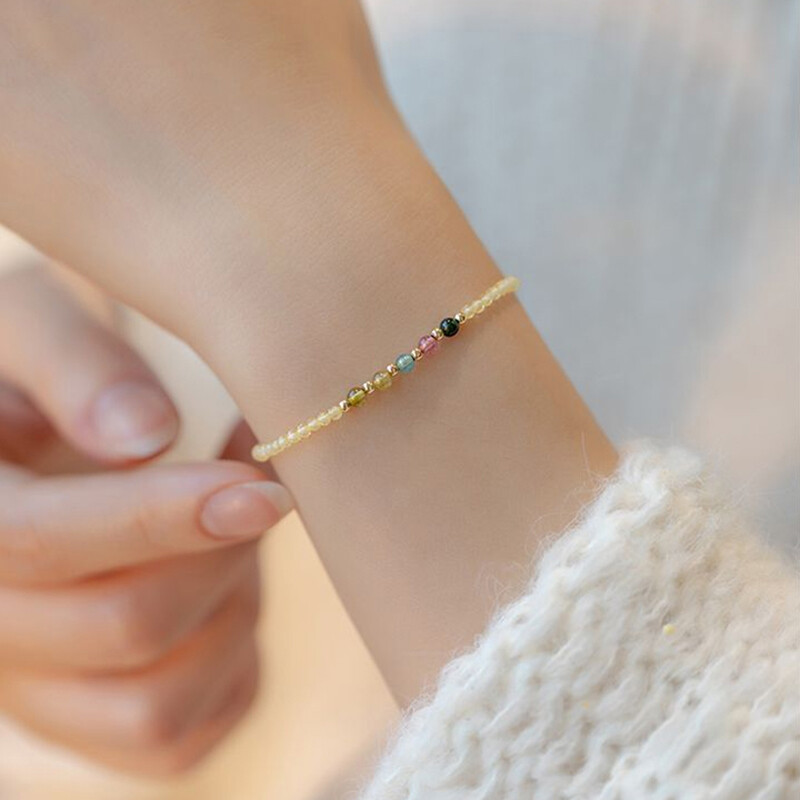 1Pc Superfine Citrine Bracelet for Wealth Attraction and Prosperity