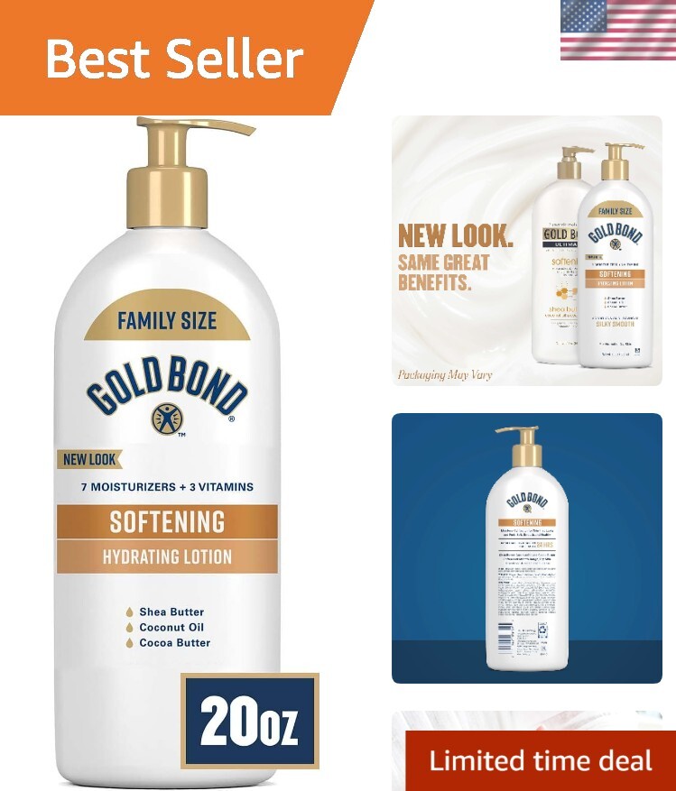 20 oz Moisturizing Lotion with Triple Moisture Complex - Ideal for Rough Skin