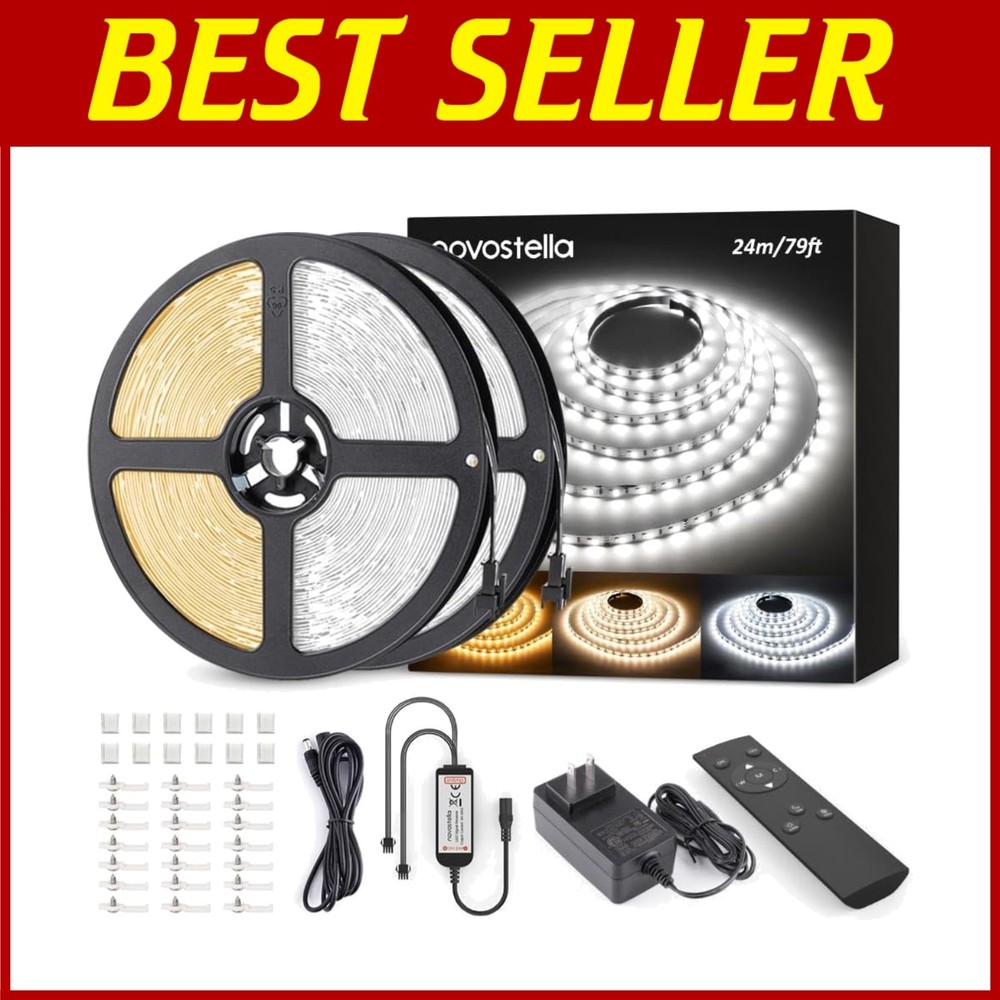 79ft Tunable White LED Strip Light Kit 2688LEDs Dimmable