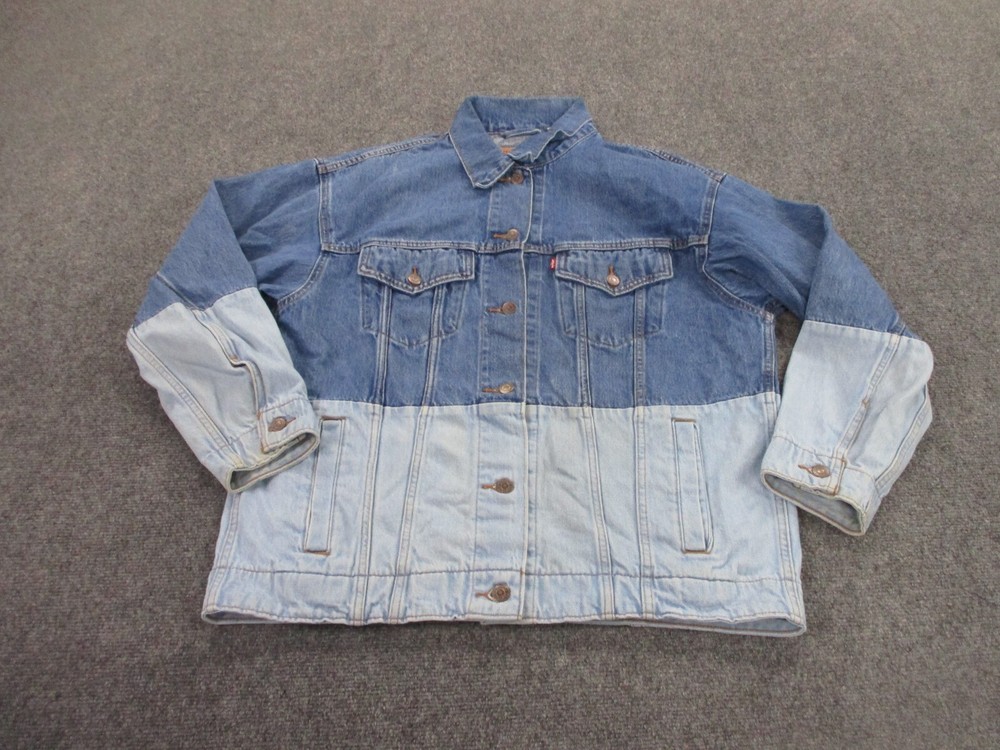 Levis Jacket Adult M Denim Trucker Jean Work Colorblock Outdoors Hiking Mens
