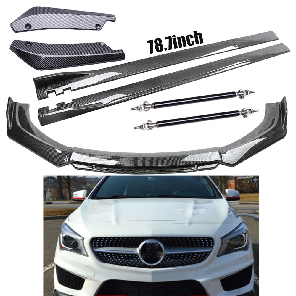 For Mercedes CLA 250 Carbon Fiber Side Skirts Rear Front Bumper Lip Splitter R