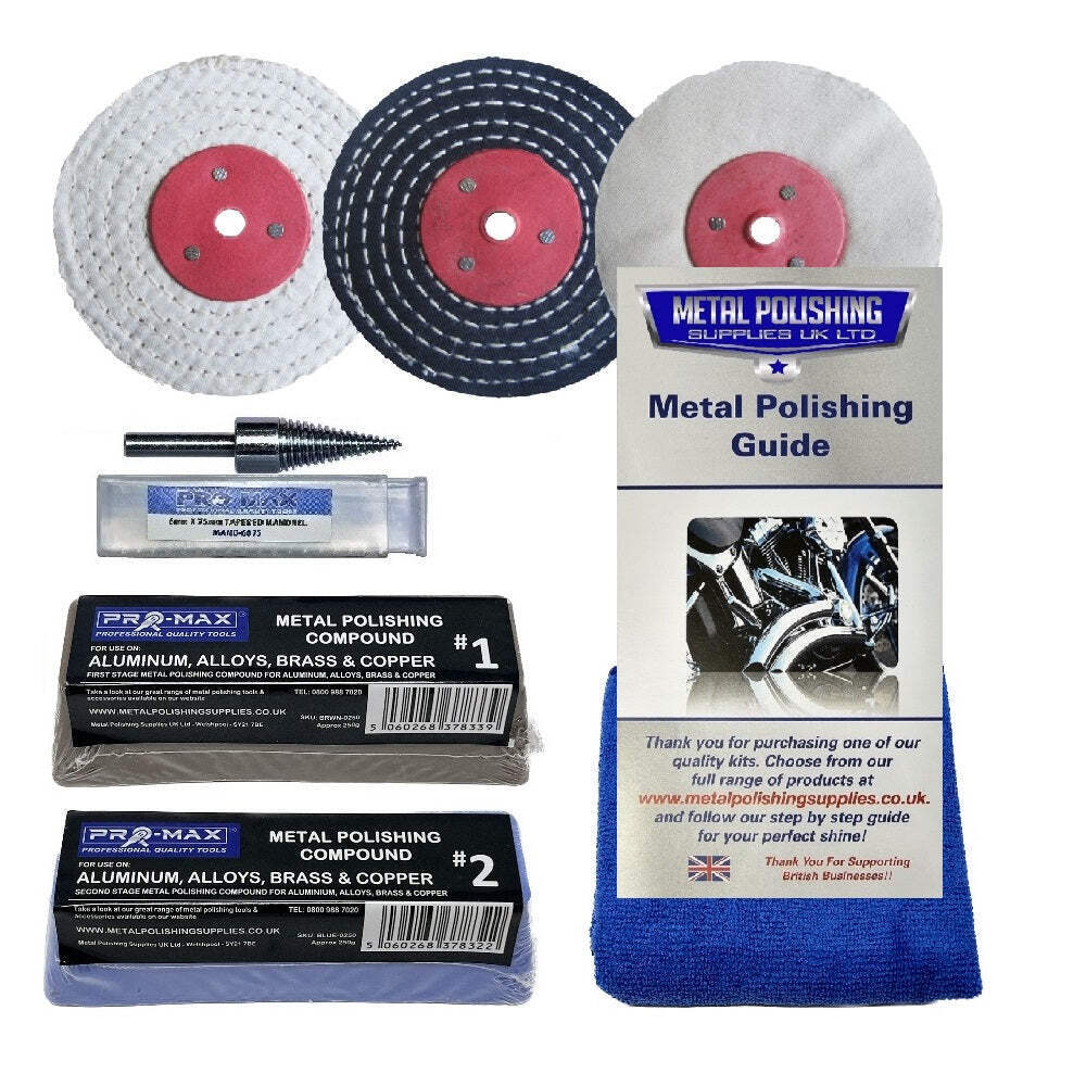 Aluminium Alloy Brass Metal Polishing Kit Drill 7pc - 3