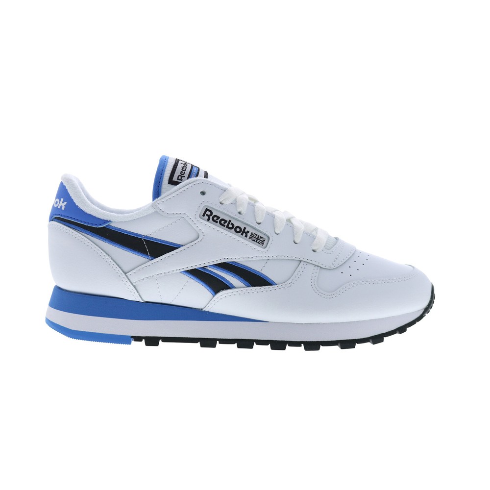 Reebok Classic Leather Mens White Leather Lace Up Lifestyle Sneakers Shoes