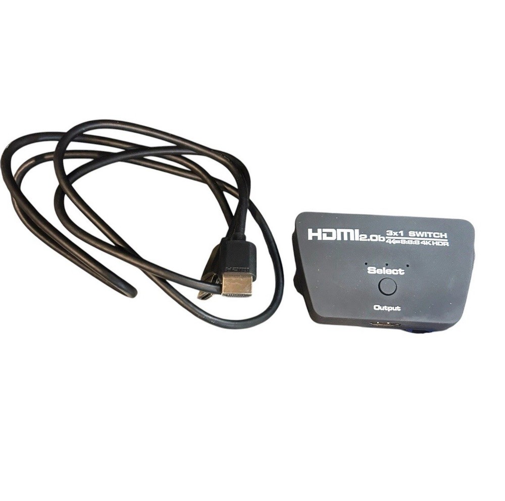 4K HDR 2.0 Auto-Switch HDMI Splitter 3-Port Switcher Adapter for Multiple Devices