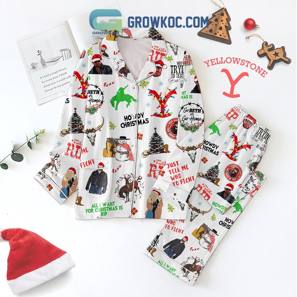 Yellowstone TV Show Christmas Pajama Set 2024 Holiday Sleepwear