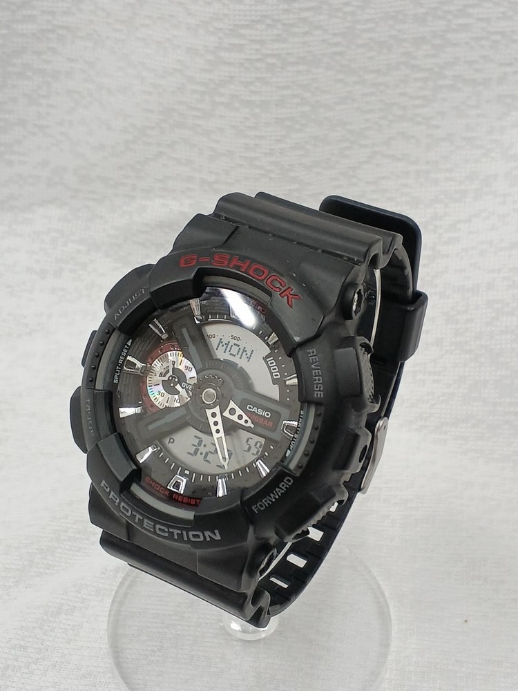 CASIO GA-110 G-SHOCK 53544 Black & Red Rugged Analog-Digital Watch