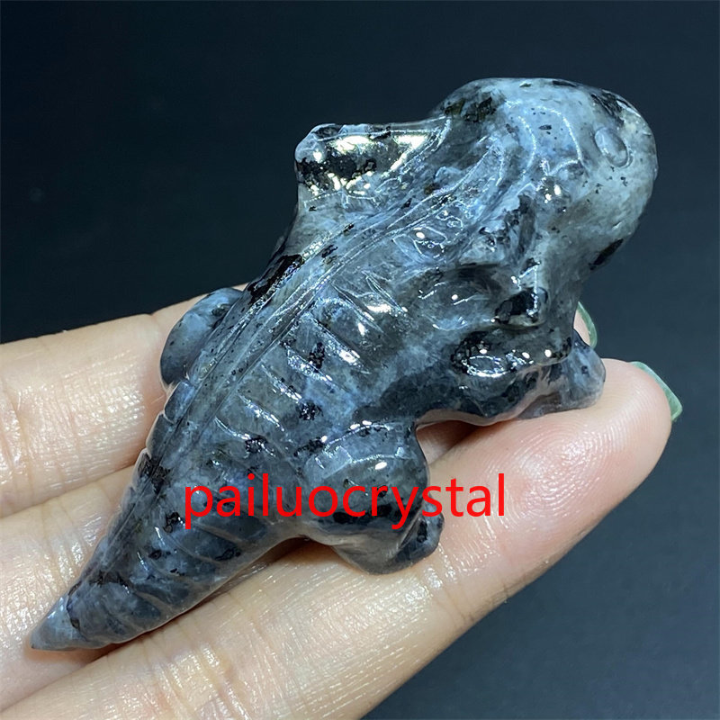1pc Natural Specctrolite Salamander Quartz Crystal Carved Skull Figurines 2.5