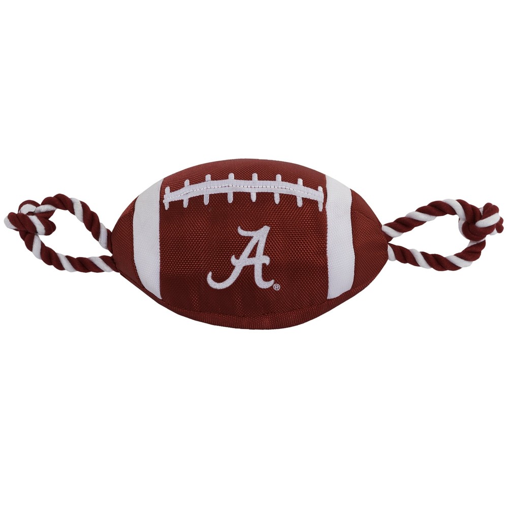 Pets First NCAA Alabama Crimson Tide Football Dog Toy, Tough Quality Nylon Mate