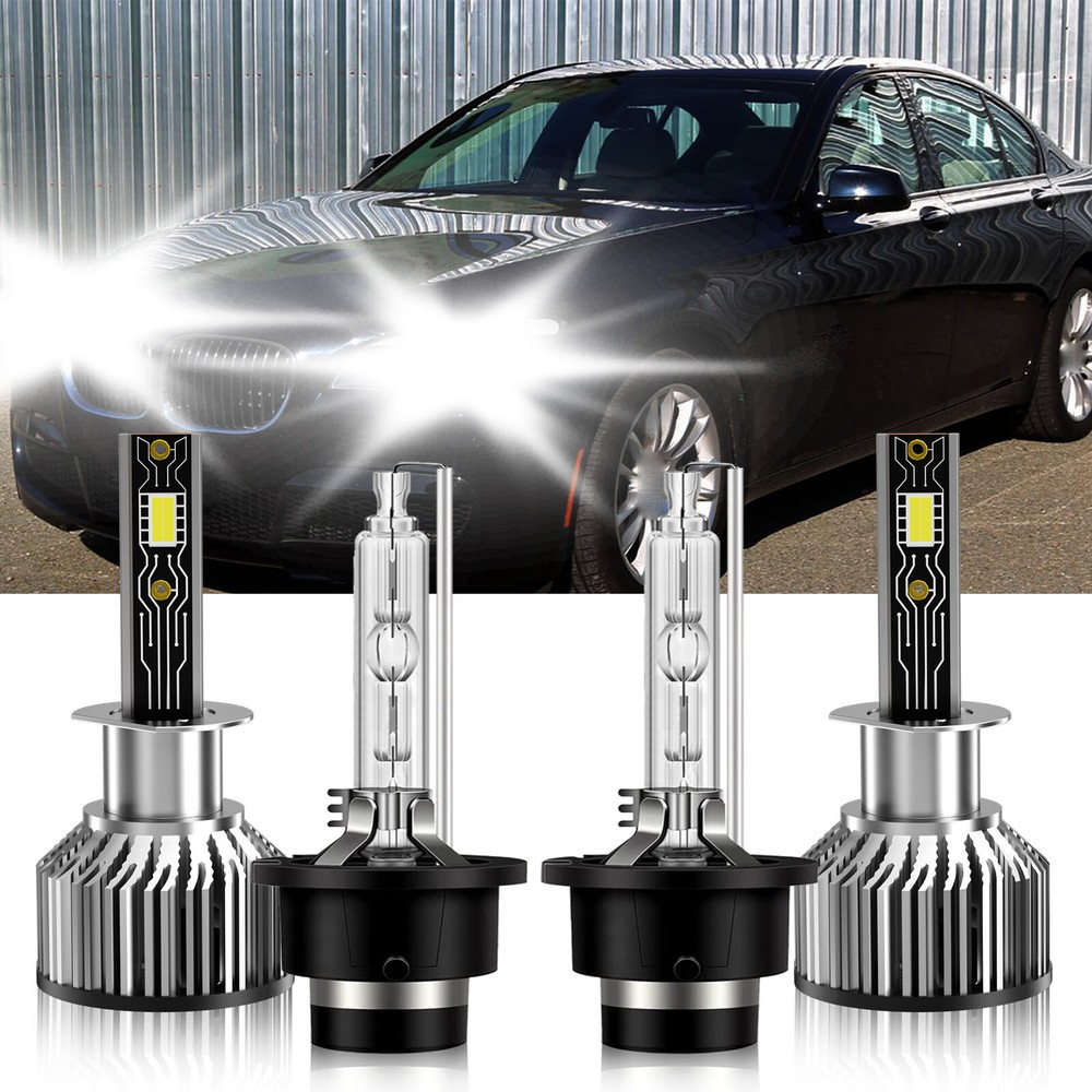 For BMW 740i 1999-2001 H1 D2S LED HID Headlight High Low Beam Bulbs Kit 6500K