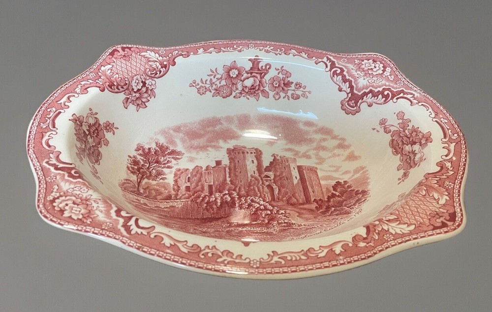 Rare Johnson Bros”Old Britain Castles”Oval Serving Bowl, Crown Mark,9”x7”, VGC