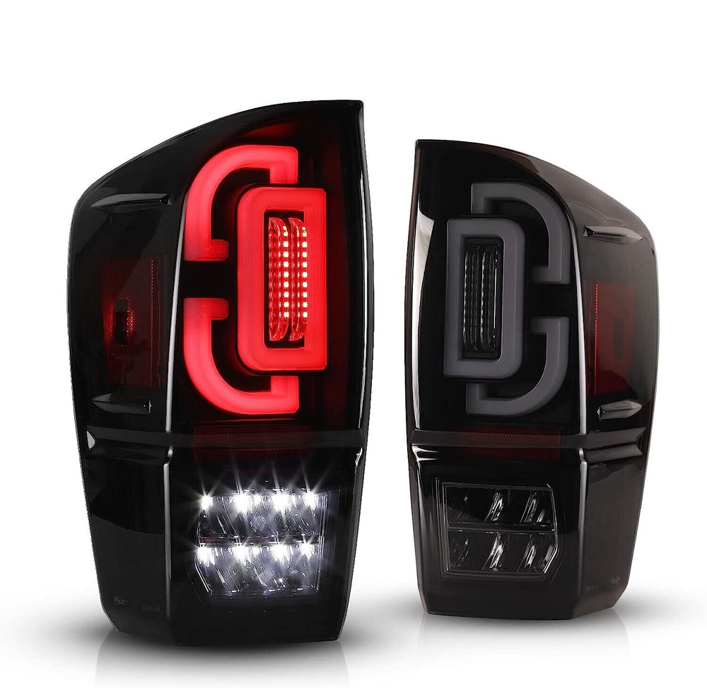 Sequential LED Tail Lights for 2016-2023 Toyota Tacoma Smoked Lens Pair