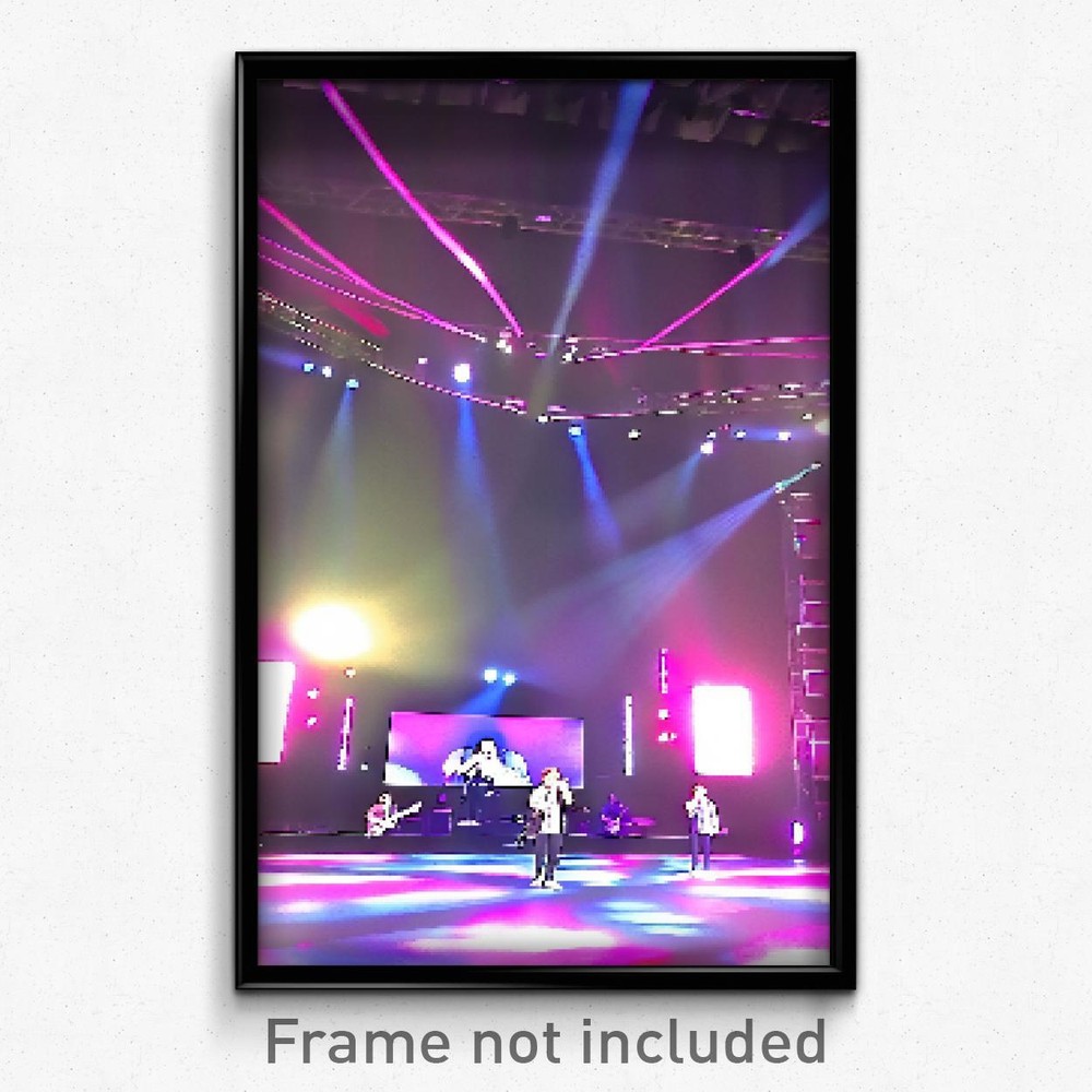 Pixel Art Poster - Virtual Concert (8 Bit Psychedelic Trippy Video Game Print)