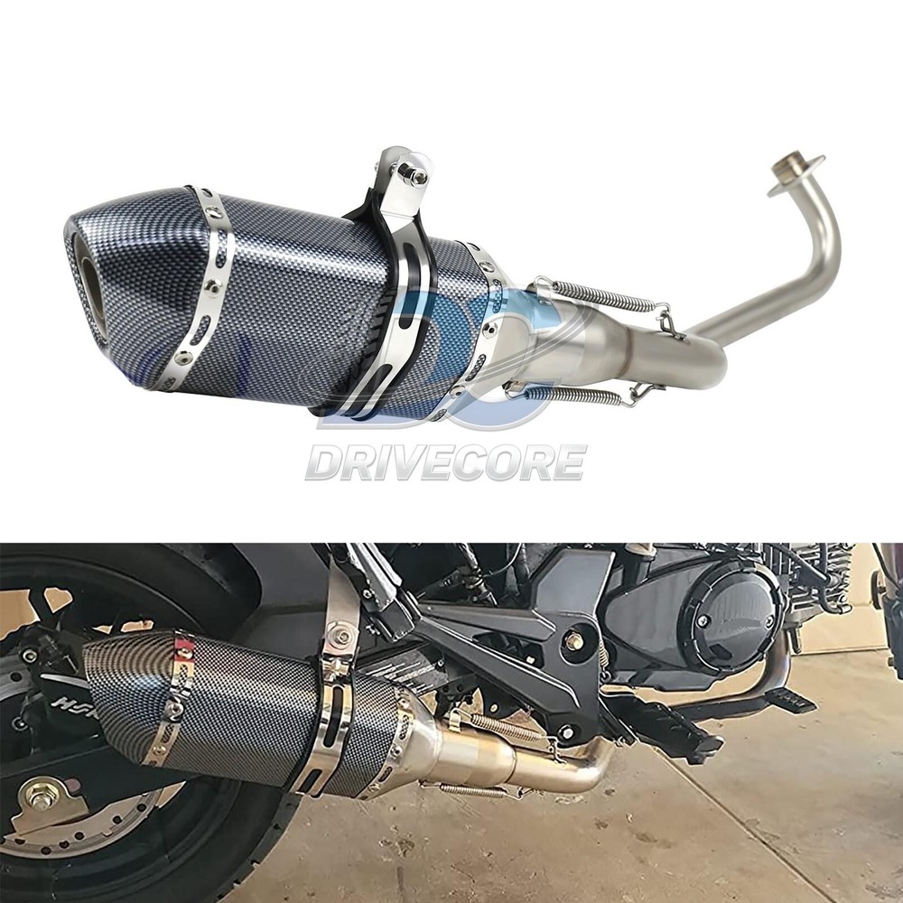 For Honda 2013-2026 Grom 125 Full Exhaust System Slip-On Muffler On Pipe DB Kill