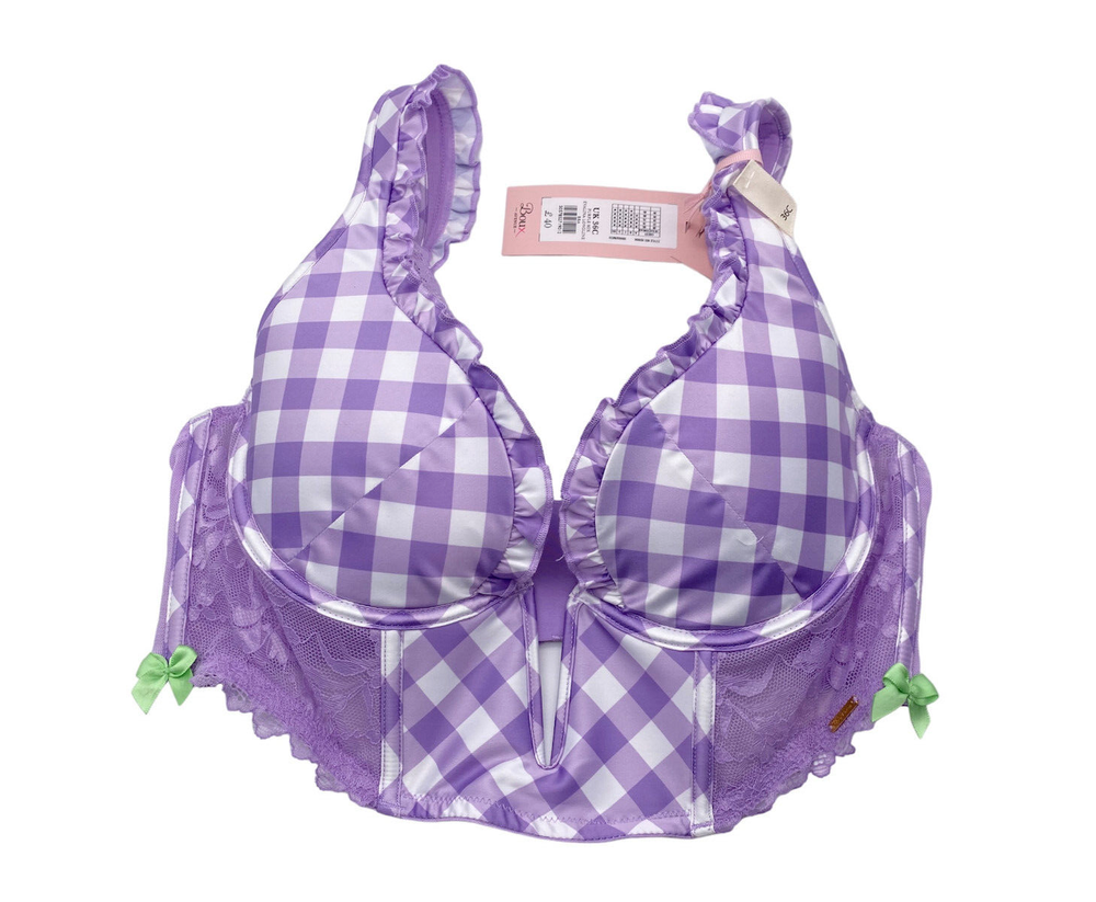 Boux Avenue Bra Purple Mix Evaline Longline bra 36C New with tags