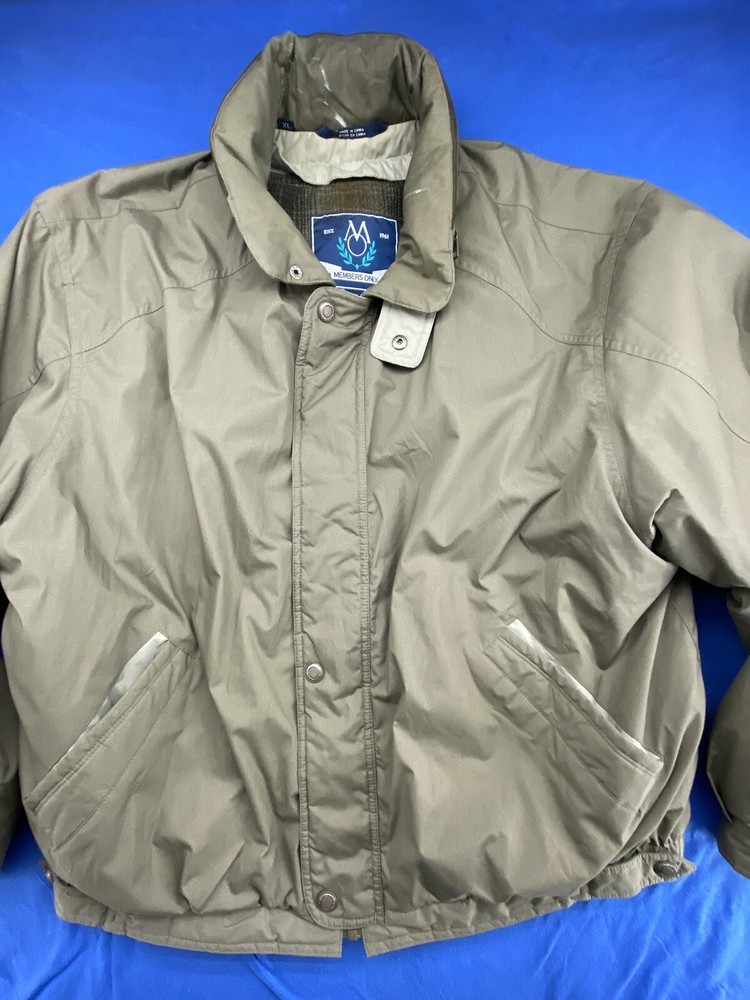 Members Only Insulated Hooded Jacket with Removable Liner in Beige - Mens XL-image