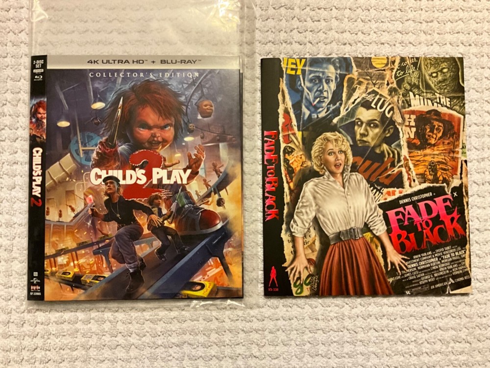 Child's Play 2 3 Shout Factory Exclusive 4K Slipcovers Vinegar Syndrome Slip