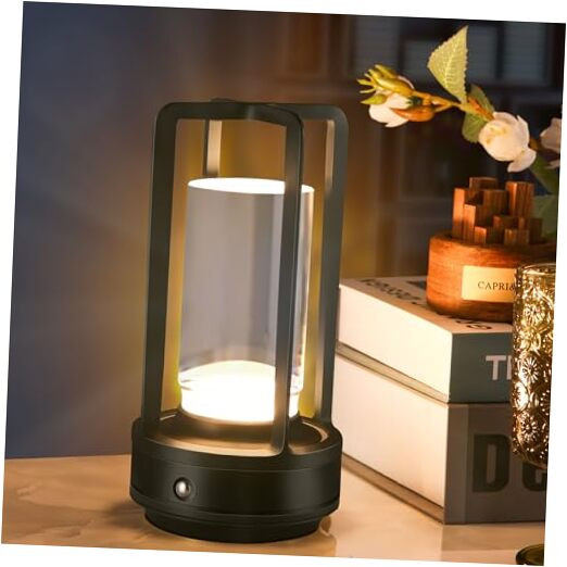 Portable Rechargeable Cordless Metal Table Lamp with Battery Operation