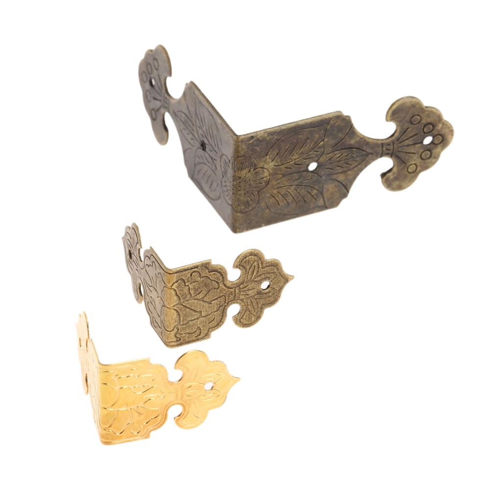 Decorative Corner Bracket Edge Protectors for Wooden Gift Box Furniture Vintage